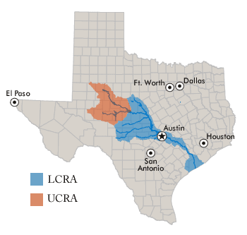 Lower Colorado River Authority Map Clean Rivers Program | LCRA